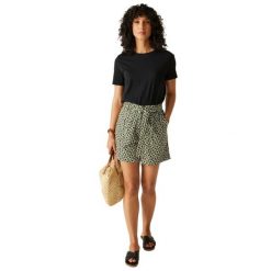 Szorty Damskie Orla Kiely II Jasmine Flower Summer Shorts. Czarne szorty damskie Regatta, bez wzorów, z bawełny. Za 106.99 zł.
