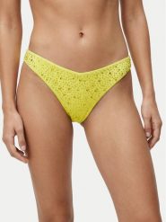 Guess Dół od bikini E6GO22 MC040 Zielony. Zielone bikini damskie Guess, z aplikacjami. Za 269.99 zł.