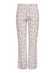 ONLY Spodnie w kolorze biało-czerwonym rozmiar: XS. Białe spodnie materiałowe damskie Only, bez wzorów, z bawełny, z podwyższonym stanem. Za 52.99 zł.