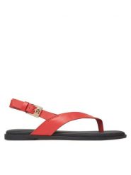 Tommy Hilfiger Sandały Color Block Thong Flat Sandal FW0FW08883 Pomarańczowy. Brązowe sandały damskie Tommy Hilfiger, bez wzorów, ze skóry, bez obcasa, na płaskiej podeszwie. Za 299.99 zł.