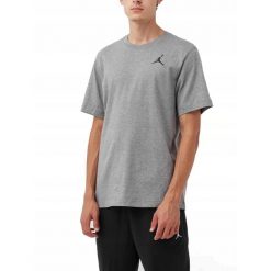 Koszulka t-shirt męska NIKE JORDAN JUMPMAN bawełna. Szare t-shirty męskie Nike, m, bez wzorów, z bawełny, bez kołnierzyka. Za 147.00 zł.