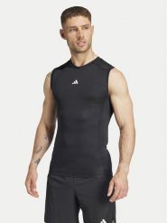 Adidas Koszulka techniczna TECHFIT Compression Training JE6694 Czarny Slim Fit. Czarne t-shirty sportowe męskie Adidas, m, z syntetyku, bez ramiączek, na fitness i siłownię, techfit (adidas). Za 99.99 zł.