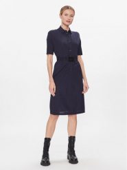 Armani Exchange Sukienka koszulowa 3DYADD YJEAZ 1593 Granatowy Regular Fit. Niebieskie sukienki damskie Armani Exchange, xs, bez wzorów, z wiskozy, bez kołnierzyka, bez ramiączek, koszulowe. Za 429.99 zł.