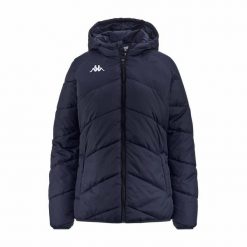 Damska kurtka puchowa Kappa Vianetta. Niebieskie kurtki damskie Kappa, xs, bez wzorów, z materiału, bez kaptura. Za 303.90 zł.