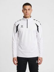 Bluza treningowa zapinana do połowy Hummel Core 2.0. Białe bluzy sportowe damskie HUMMEL, s, bez wzorów, z materiału, bez ramiączek, krótkie, bez kaptura. Za 211.30 zł.