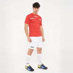 Męska koszulka biegowa Pristina MC oddychająca czerwona-biała. Białe t-shirty sportowe męskie Legea, m, z bawełny, bez ramiączek, do biegania. Za 52.00 zł.