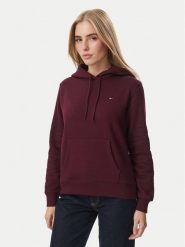 Tommy Jeans Bluza DW0DW19958 Bordowy Regular Fit. Czerwone bluzy bez kaptura damskie Tommy Jeans, xl, z jeansu. Za 329.99 zł.