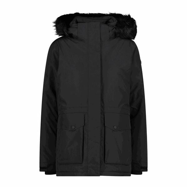 Kurtka turystyczna damska CMP Parka Zip Hood przeciwdeszczowa. Czarne kurtki damskie CMP, m, bez wzorów. W wyprzedaży za 699.99 zł.