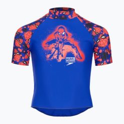 Koszulka do pływania dziecięca Speedo Spider-Man Sun Top. Niebieskie koszulki dziewczęce Speedo, bez wzorów, bez ramiączek. Za 69.99 zł.
