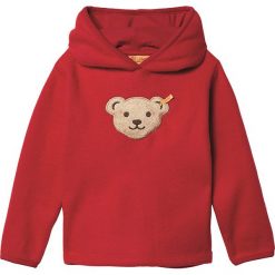 Bluza w kolorze czerwonym. Czerwone bluzy dziewczęce Steiff, z aplikacjami, bez ramiączek, bez kaptura. W wyprzedaży za 58.95 zł.