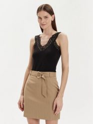 Morgan Top 212-DNANA Czarny Regular Fit. Czarne topy damskie Morgan, s, bez wzorów, z wiskozy, bez kołnierzyka. Za 109.99 zł.