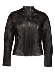 7eleven Skórzana kurtka "Faro" w kolorze czarnym rozmiar: 36. Czarne kurtki damskie 7eleven, bez wzorów, z materiału, bez kaptura. Za 521.99 zł.