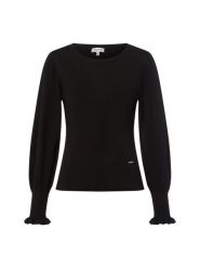 More & More Sweter damski z dzianiny Kobiety czarny jednolity, 44. Czarne swetry klasyczne damskie MORE & MORE, z dzianiny, bez kołnierzyka. Za 339.95 zł.