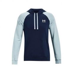 Bluza sportowa męska Under Armour Rival Fleece Color Blockhoodie. Niebieskie bluzy sportowe męskie Under Armour, bez wzorów, sportowe, bez kołnierzyka, bez ramiączek. Za 345.00 zł.