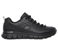 Buty sportowe damskie Skechers Sure Track Trickel sneakersy skórzane czarne. Czarne obuwie trekkingowe damskie Skechers. Za 319.00 zł.
