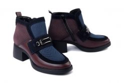 MACIEJKA A6747-23/00-8 bordo, botki damskie. Czerwone botki damskie Maciejka, z polaru, bez obcasa, na obcasie, bez zapięcia. Za 308.76 zł.