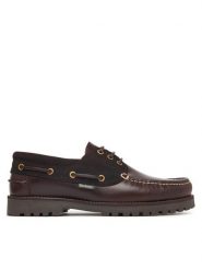 Barbour Półbuty Deck Boat MFO0795BR98 Brązowy ciemny. Brązowe półbuty męskie Barbour, ze skóry, bez zapięcia. Za 699.99 zł.