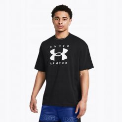 T-Shirt Męski Sportowy Under Armour Camo Chest Stripe. Czarne t-shirty męskie Under Armour, m, bez wzorów, bez kołnierzyka. Za 129.99 zł.
