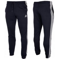 Spodnie męskie adidas Essentials Tapered Elastic Cuff 3 Stripes Pant. Białe spodnie materiałowe męskie Adidas, bez wzorów, z bawełny. Za 146.99 zł.