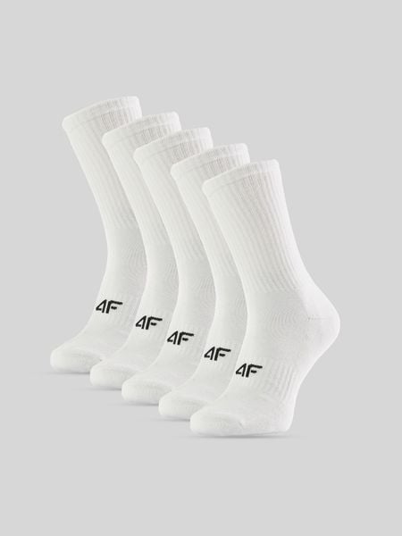 4F Skarpetki długie (5-pack) męskie - białe 39-42. Białe skarpetki męskie 4f, bez wzorów, z bawełny. Za 69.99 zł.