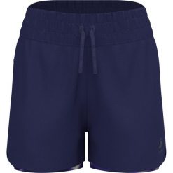 Spodenki damskie Odlo ZEROWEIGHT 3 INCH PRINT 2-in-1 short. Niebieskie szorty damskie Odlo, bez wzorów, z materiału. Za 359.99 zł.