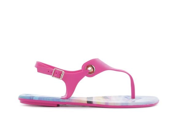 Sandały Dijean 261 985 Violet Coast, Róż, Guma - 40. Czerwone sandały damskie Dijean, bez wzorów, z gumy, bez obcasa. W wyprzedaży za 17.10 zł.