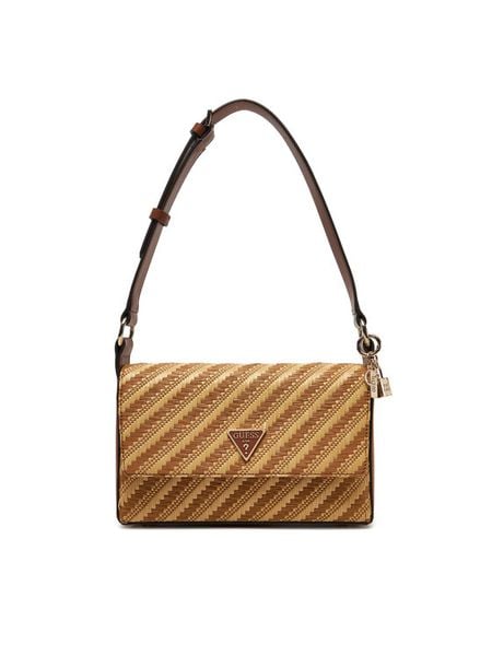 Guess Torebka HWWG92 10190 Beżowy. Brązowe torebki klasyczne damskie Guess, z aplikacjami, ze skóry, bez dodatków. Za 329.99 zł.