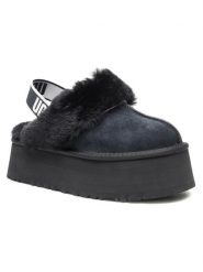 Ugg Kapcie W Funkette 1113474 Czarny. Czarne kapcie damskie Ugg, ze skóry. Za 559.00 zł.