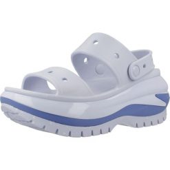 Sandały CROCS CLASSIC MEGA CRUSH SANDAL Niebieski. Niebieskie sandały damskie Crocs, bez wzorów, z gumy, bez obcasa. Za 387.99 zł.