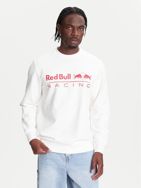 Pepe Jeans Bluza Red Bull Racing Team Logo RM580017 Biały Regular Fit. Białe bluzy bez kaptura męskie Pepe Jeans, m, z bawełny. Za 339.99 zł.
