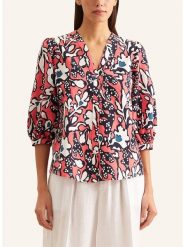 Seidensticker Bluzka w kolorze koralowo-biało-czarnym rozmiar: 42. Czerwone bluzki damskie Seidensticker, bez wzorów, bez kołnierzyka, bez ramiączek. Za 168.06 zł.