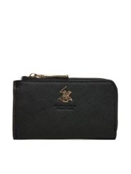 Beverly Hills Polo Club Portfel BHPC-W1-001-SS25 Czarny. Czarne portfele damskie Beverly Hills Polo Club, bez wzorów, ze skóry. Za 59.99 zł.
