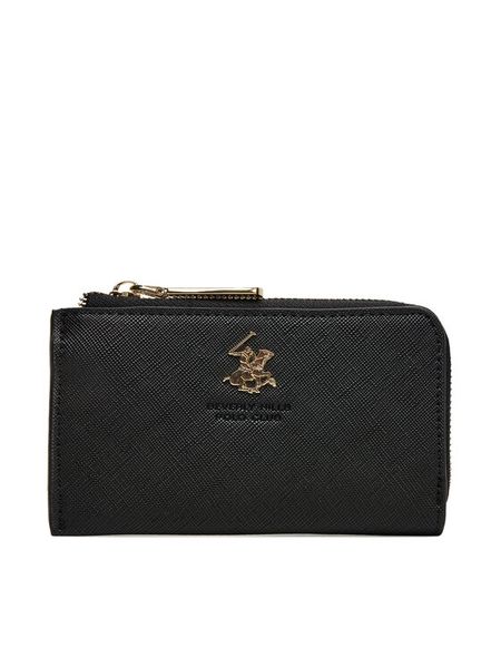 Beverly Hills Polo Club Portfel BHPC-W1-001-SS25 Czarny. Czarne portfele damskie Beverly Hills Polo Club, bez wzorów, ze skóry. Za 59.99 zł.