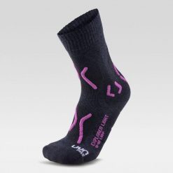 Skarpety trekkingowe damskie Uyn Trekking Explorer Light Socks. Czarne skarpetki damskie UYN, bez wzorów. Za 99.99 zł.