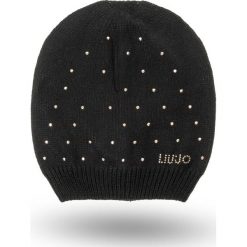 CZAPKA Liu Jo. Czarne czapki zimowe damskie Liu Jo, z kaszmiru. Za 199.00 zł.