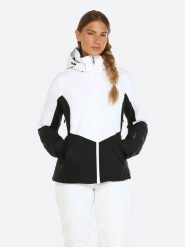 Fischer Kurtka narciarska "Stella" w kolorze biało-czarnym rozmiar: M. Białe kurtki narciarskie i snowboardowe damskie FISCHER, m, bez wzorów, bez kaptura, narciarskie. Za 709.99 zł.
