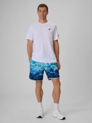 4F Spodenki plażowe boardshorty męskie - miętowe M. Niebieskie kąpielówki męskie 4f, m, bez wzorów. Za 129.99 zł.