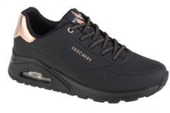 Buty do chodzenia damskie Skechers Uno Shimmer Away. Czarne buty sportowe na co dzień damskie Skechers, bez wzorów, z gumy, trekkingowe. Za 279.99 zł.