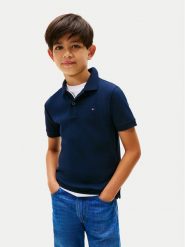 Tommy Hilfiger Polo Essential KB0KB10007 Granatowy Regular Fit. Niebieskie t-shirty chłopięce Tommy Hilfiger, bez wzorów, z bawełny, bez ramiączek. Za 209.99 zł.