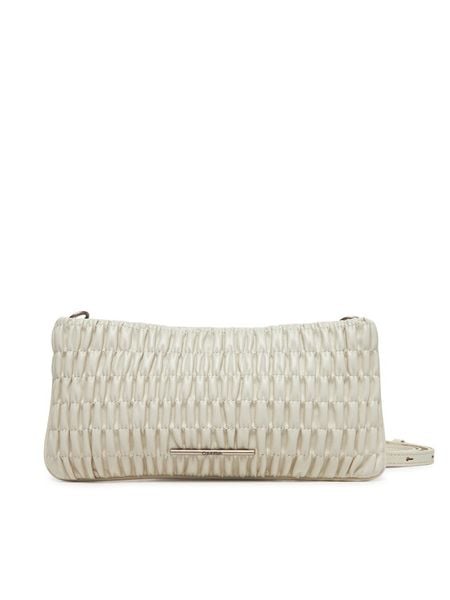 Calvin Klein Jeans Torebka Rouched Zip Top Bag LV04K3090G Écru. Torebki klasyczne damskie Calvin Klein Jeans, bez wzorów, z jeansu, bez dodatków. Za 229.99 zł.
