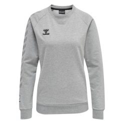 Damska bluza bawełniana Hummel Move Grid. Szare bluzy bez kaptura damskie HUMMEL, m, bez wzorów, z bawełny, bez ramiączek, bez kaptura. Za 232.05 zł.