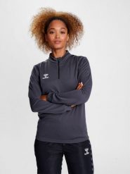 Damska bluza dresowa half zip Hummel Authentic. Szare bluzy bez kaptura damskie HUMMEL, s, z dresówki. Za 187.90 zł.