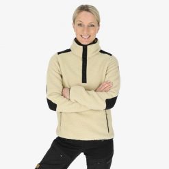 Bluza polarowa do wędrówek damska Swedemount Nordkap Pile Halfneck. Białe bluzy bez kaptura damskie SWEDEMOUNT, z polaru. Za 399.99 zł.