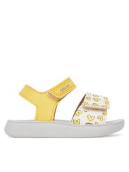 Geox Sandały B Sandal Lightfloppy B455TB 05404 C0155 Żółty. Żółte sandały dziewczęce Geox, ze skóry, bez zapięcia. Za 99.99 zł.