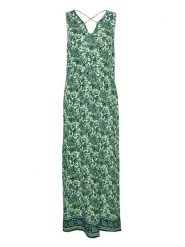 Vero Moda Sukienka w kolorze zielonym rozmiar: S. Zielone sukienki damskie Vero Moda, na imprezę, s, bez wzorów, z wiskozy, klasyczne, bez kołnierzyka, bez ramiączek, maxi. Za 177.45 zł.