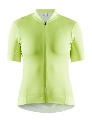 Craft Koszulka kolarska "Essence Jersey" w kolorze limonkowym rozmiar: M. Zielone bluzki sportowe damskie Craft, m, z jersey, bez kołnierzyka, bez ramiączek. Za 122.38 zł.
