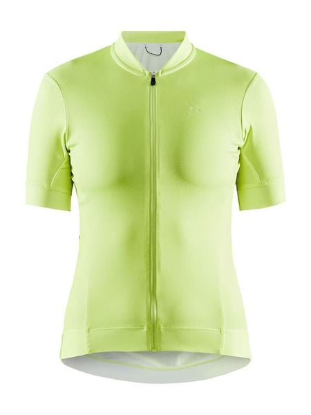 Craft Koszulka kolarska "Essence Jersey" w kolorze limonkowym rozmiar: M. Zielone bluzki sportowe damskie Craft, m, z jersey, bez kołnierzyka, bez ramiączek. Za 134.95 zł.