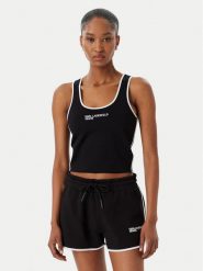 Karl Lagerfeld Jeans Top B2W17087 Czarny Slim Fit. Czarne topy damskie Karl Lagerfeld Jeans, xl, bez wzorów, z jeansu, bez ramiączek. Za 206.99 zł.