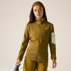 Damska bluza polarowa Torrek II z zamkiem błyskawicznym. Brązowe bluzy bez kaptura damskie Dare 2b, z dzianiny. W wyprzedaży za 229.99 zł.