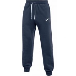 Spodnie męskie Nike Park 26 Fleece - granatowe. Niebieskie spodnie dresowe męskie Nike, bez wzorów, z bawełny. Za 154.99 zł.